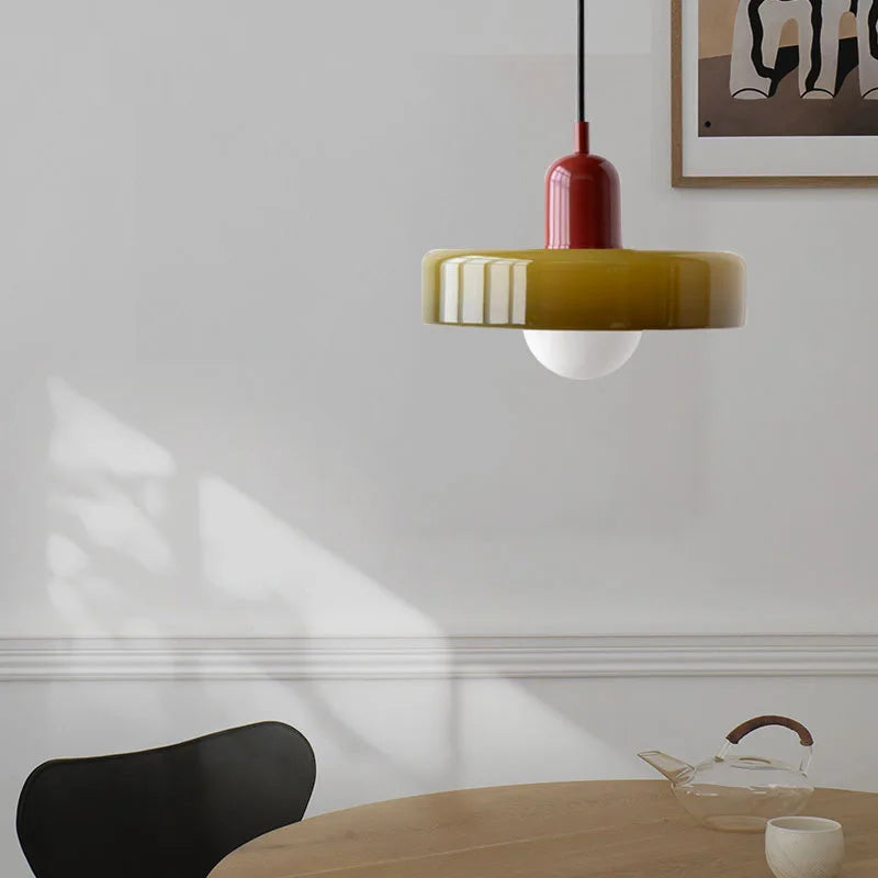 Lustre Bauhaus en Verre Nordique