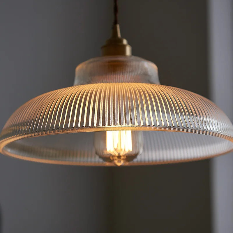 Suspension Vintage en Verre Vert