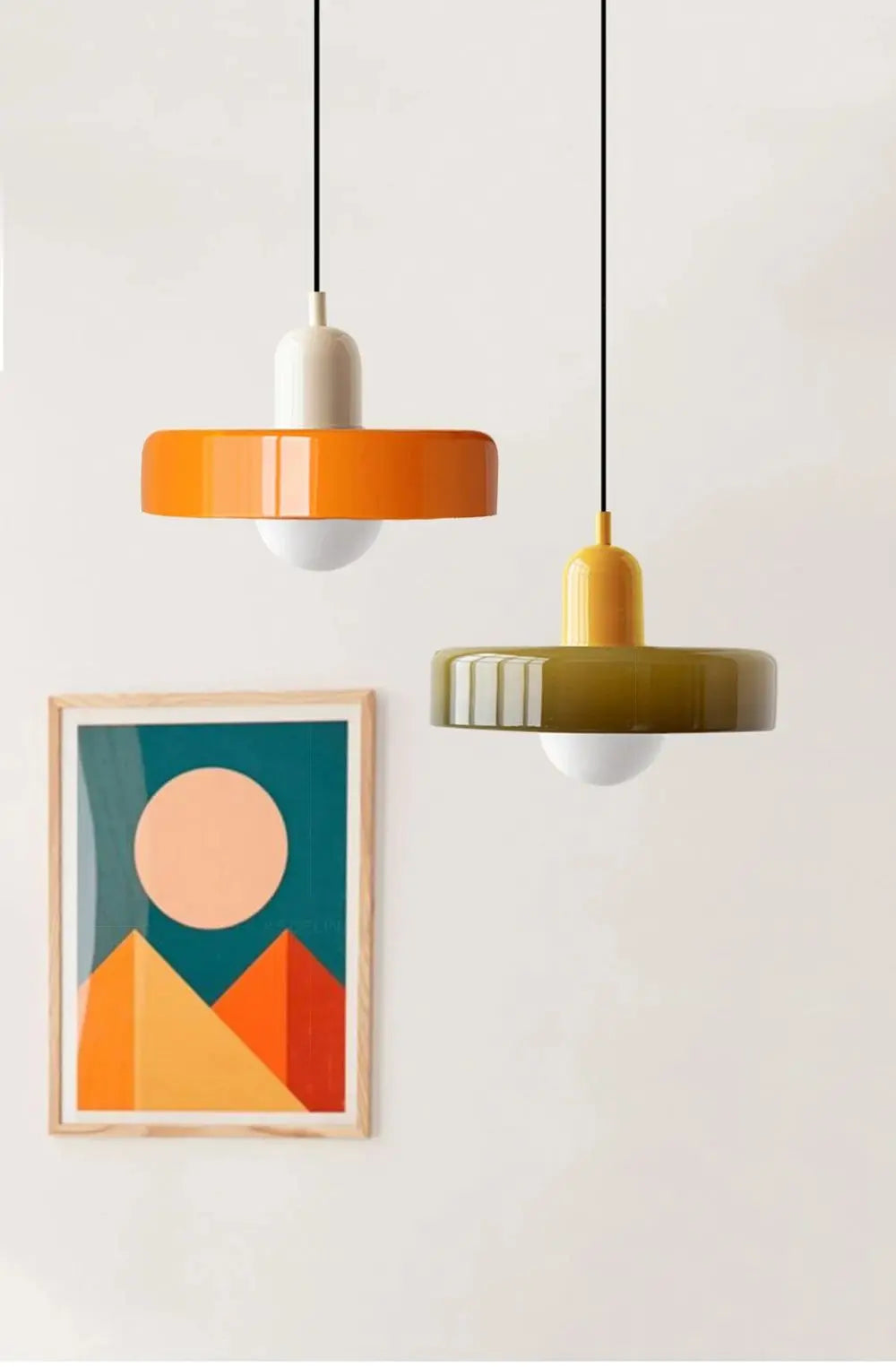 Lustre Bauhaus en Verre Nordique