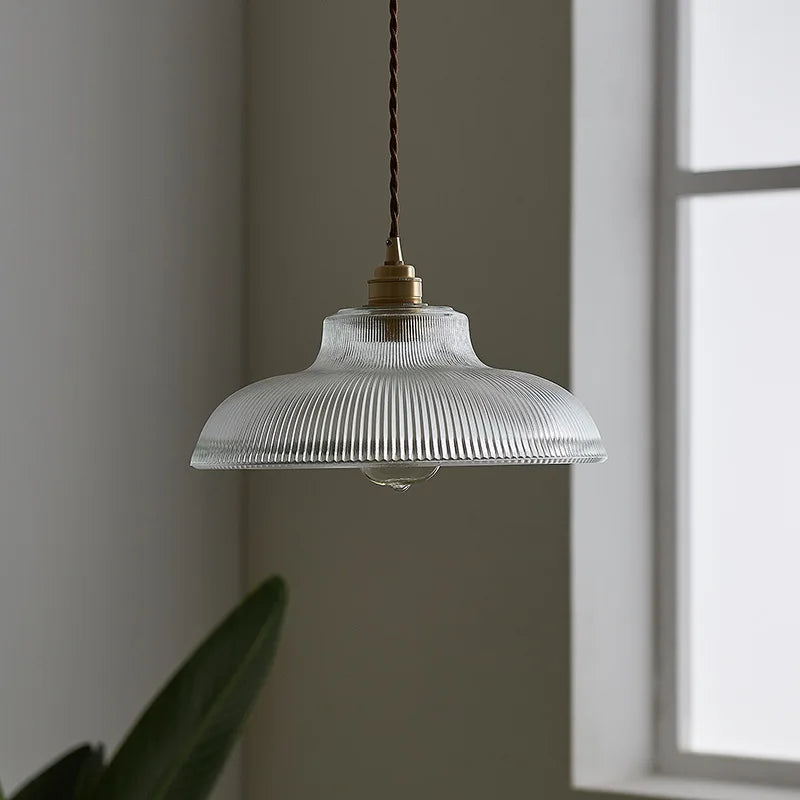 Suspension Vintage en Verre Vert