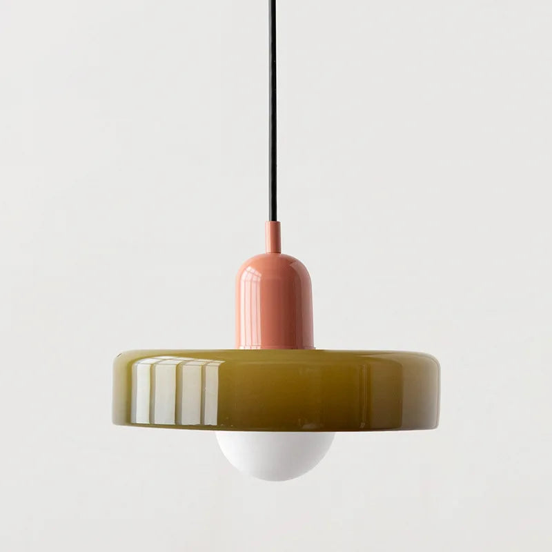 Lustre Bauhaus en Verre Nordique