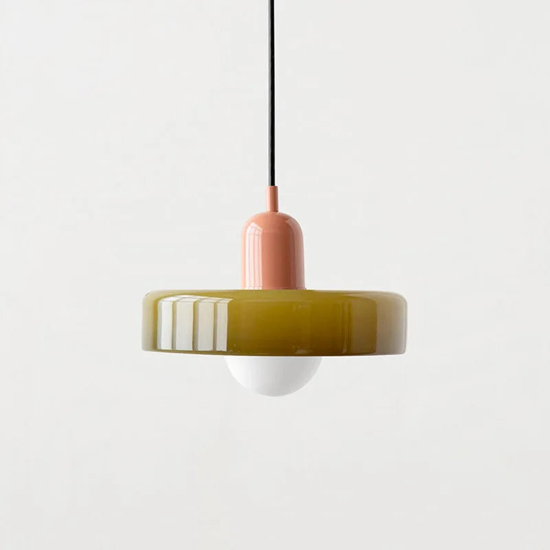 Lustre Bauhaus en Verre Nordique