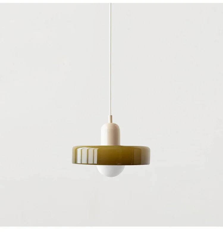 Lustre Bauhaus en Verre Nordique