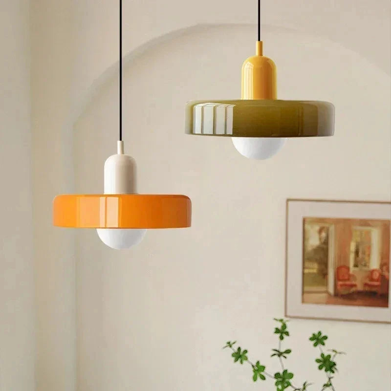 Lustre Bauhaus en Verre Nordique