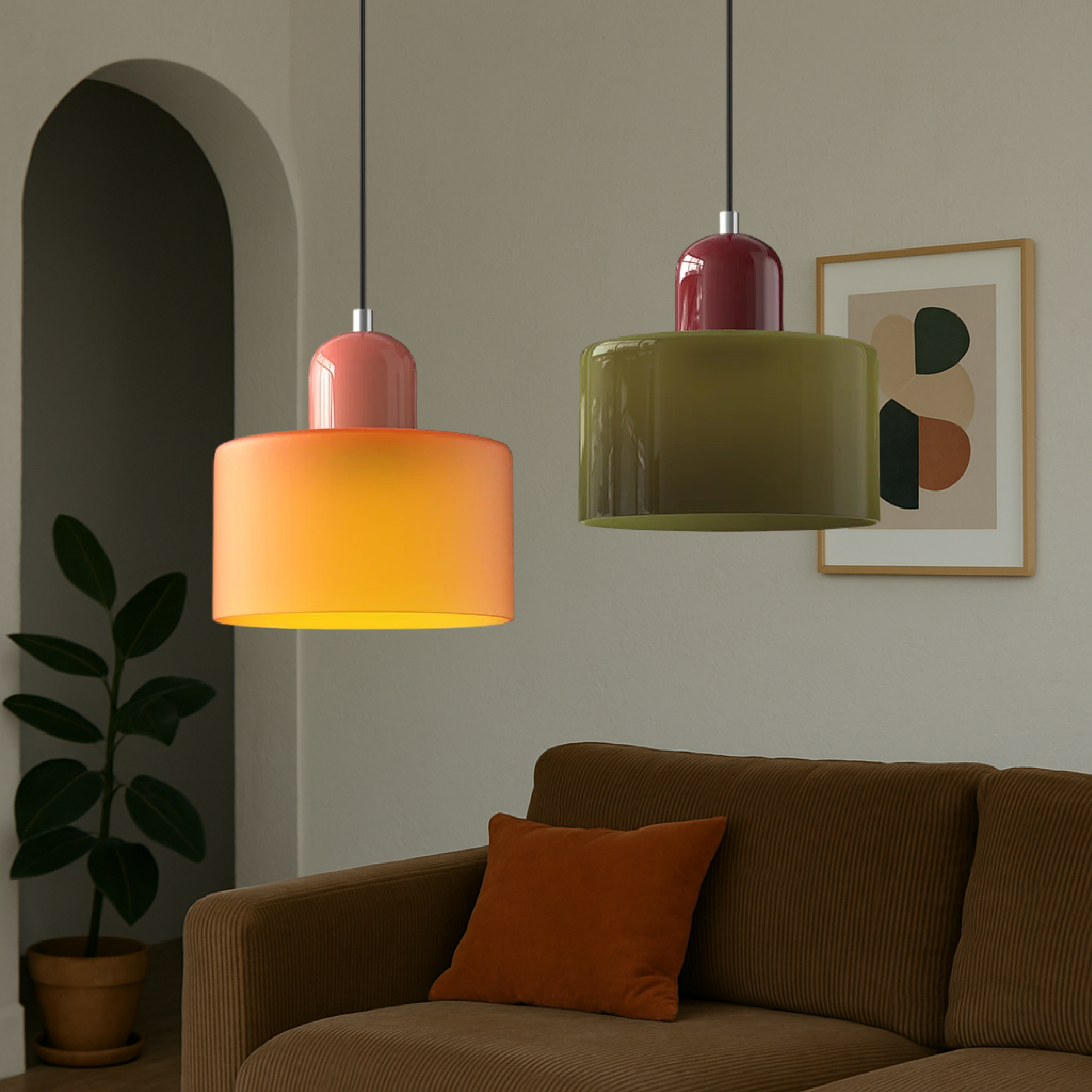 Suspension Moderne en Verre Nordique